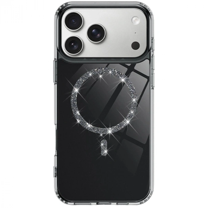 MARSİLYAN™- Apple İphone 17 Pro Max Live Diamond Magsafe Kapak - Siyah