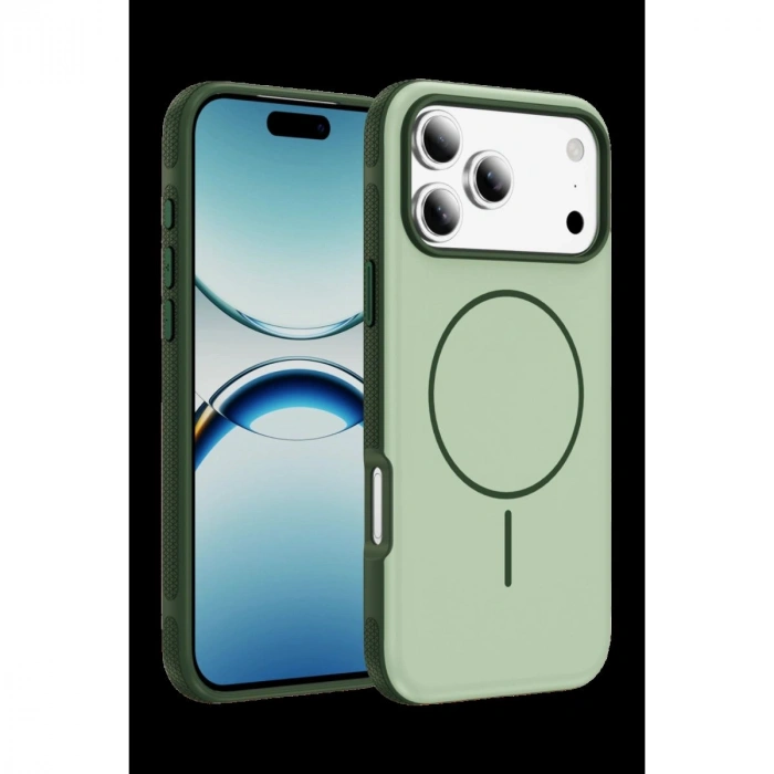 MARSİLYAN™-  Apple İphone 17 Pro Max Neksa Magsafe Kapak- Yeşil