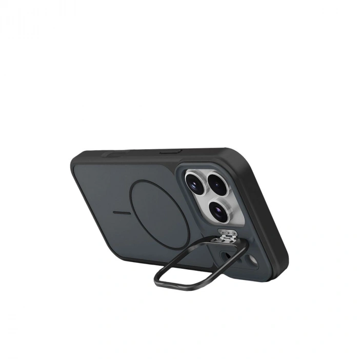 MARSİLYAN™-  Apple İphone 17 Pro Max Pale Magsafe Standlı Kapak - Siyah