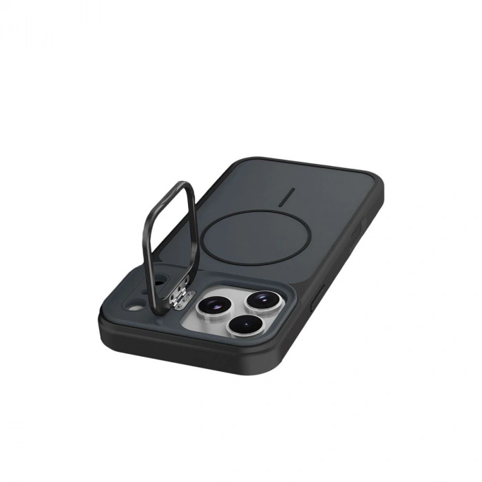 MARSİLYAN™-  Apple İphone 17 Pro Max Pale Magsafe Standlı Kapak - Siyah