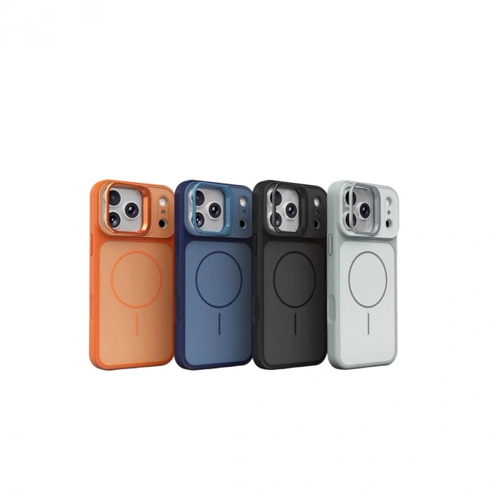 MARSİLYAN™-  Apple İphone 17 Pro Max Pale Magsafe Standlı Kapak - Siyah