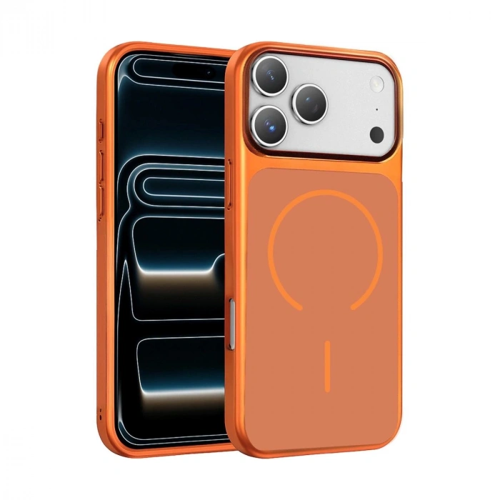 MARSİLYAN™-  Apple İphone 17 Pro Max Rush Magsafe Kapak - Turuncu