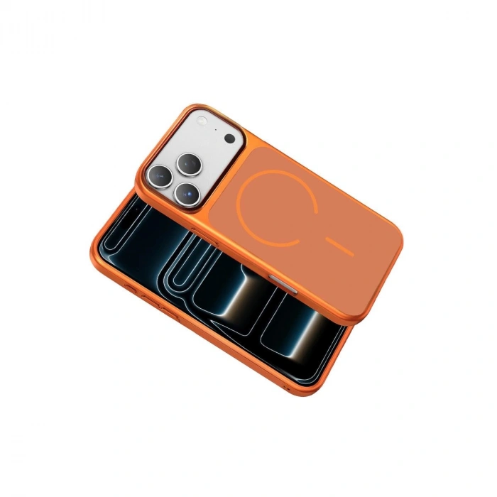 MARSİLYAN™-  Apple İphone 17 Pro Max Rush Magsafe Kapak - Turuncu