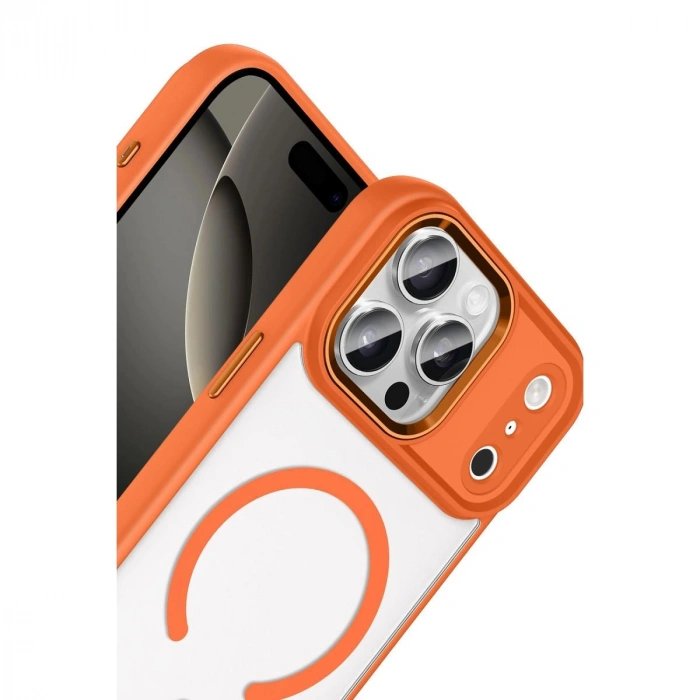 MARSİLYAN™-  Apple İphone 17 Pro Max Terea Magsafe Kapak - Turuncu