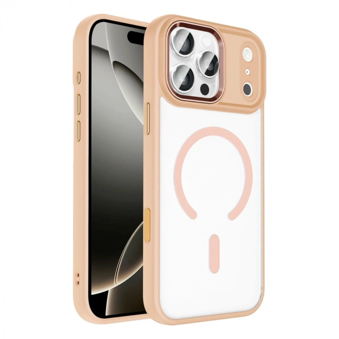 MARSİLYAN™-  Apple İphone 17 Pro Terea Magsafe Kapak - Pembe
