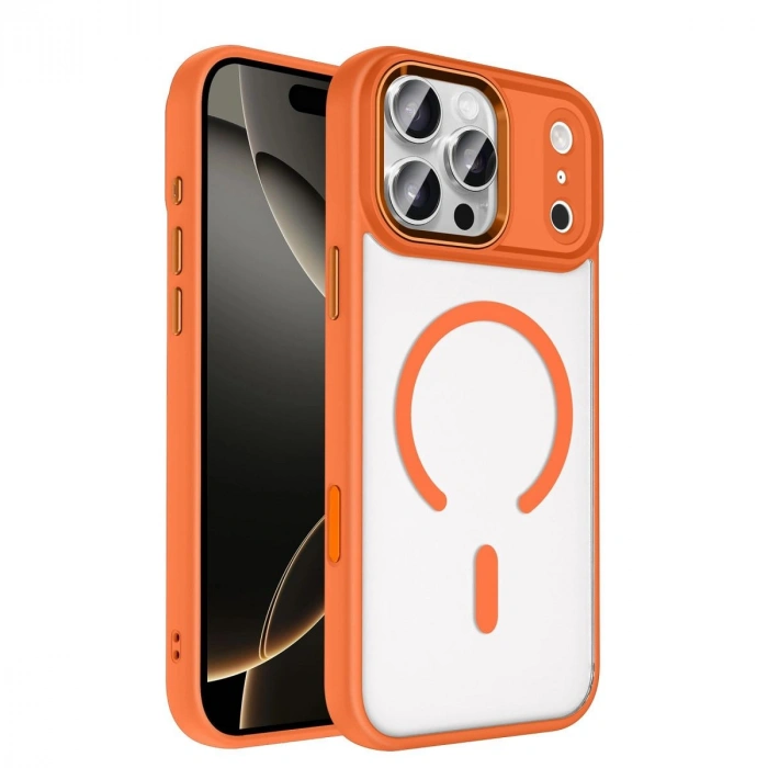 MARSİLYAN™-  Apple İphone 17 Pro Terea Magsafe Kapak - Turuncu