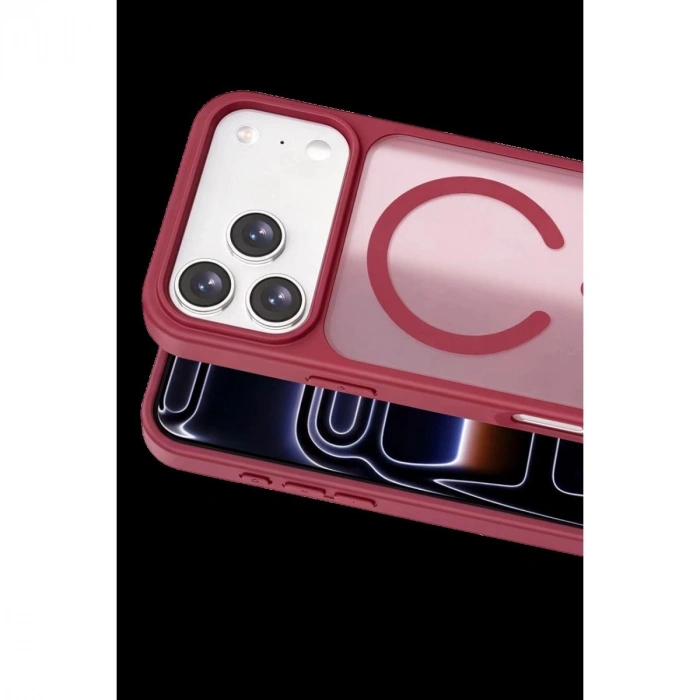 MARSİLYAN™-  Apple İphone 18 Pro Jota Magsafe Kapak - Bordo