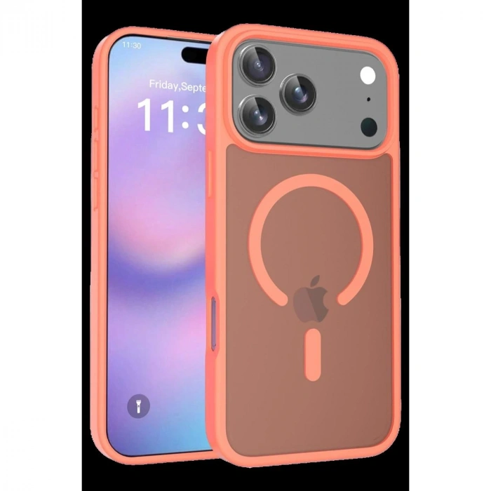 MARSİLYAN™-  Apple İphone 18 Pro Jota Magsafe Kapak - Turuncu