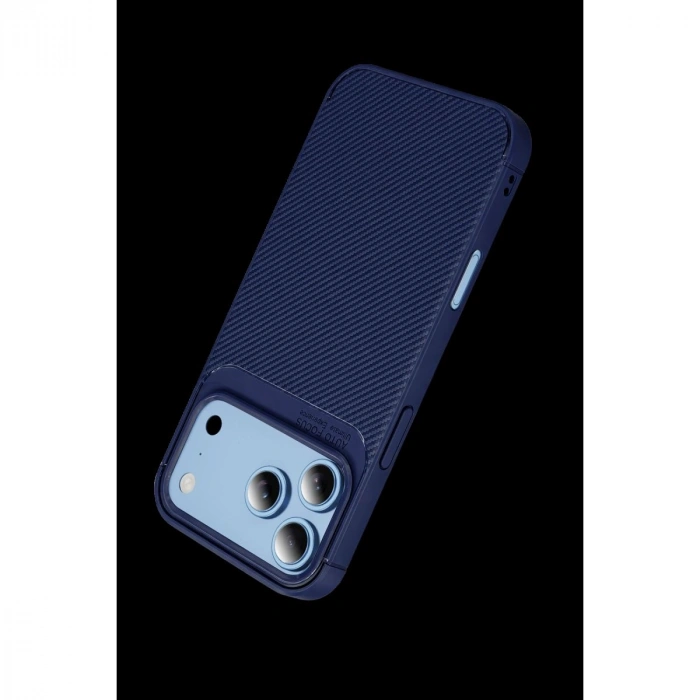 MARSİLYAN™-  Apple İphone 18 Pro Max Auto Focus Karbon Kapak - Lacivert