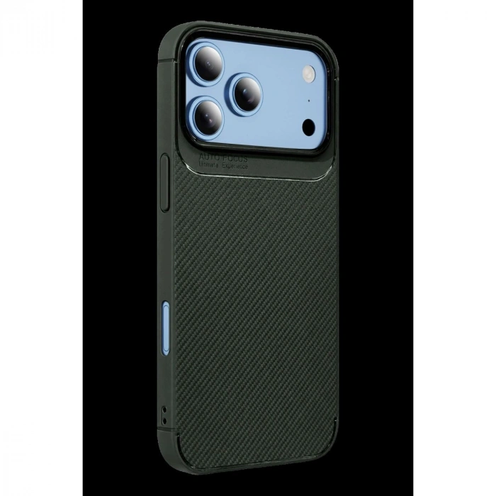 MARSİLYAN™-  Apple İphone 18 Pro Max Auto Focus Karbon Kapak - Yeşil