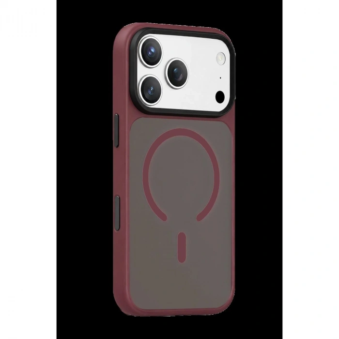 MARSİLYAN™-  Apple İphone 18 Pro Max Megane Magsafe Kapak - Bordo