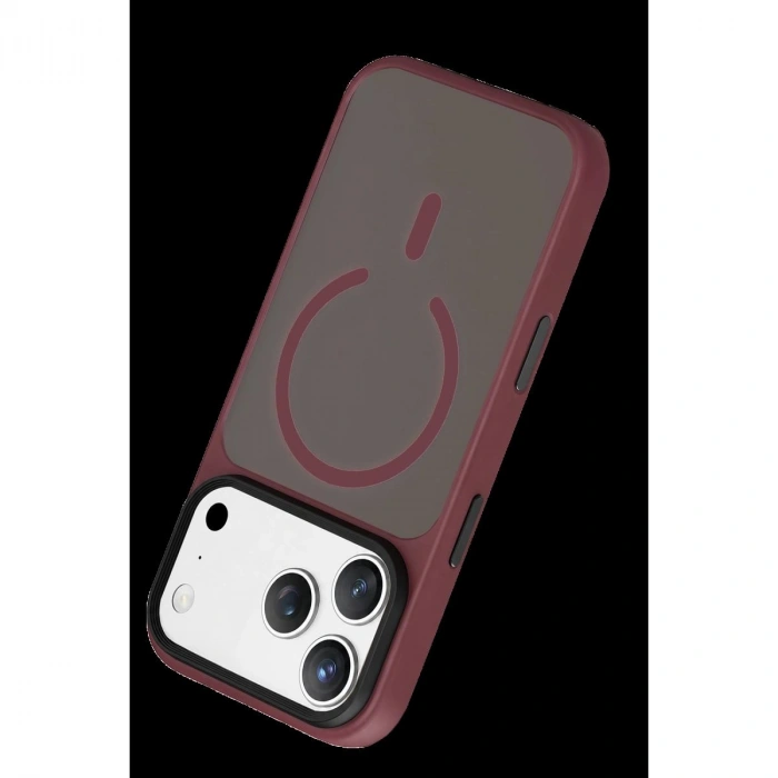 MARSİLYAN™-  Apple İphone 18 Pro Max Megane Magsafe Kapak - Bordo