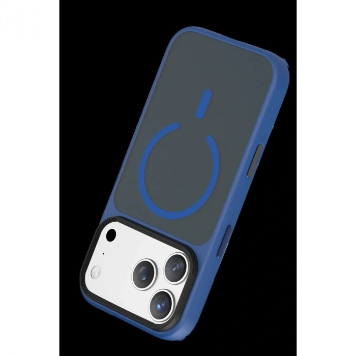 MARSİLYAN™-  Apple İphone 18 Pro Max Megane Magsafe Kapak - Lacivert