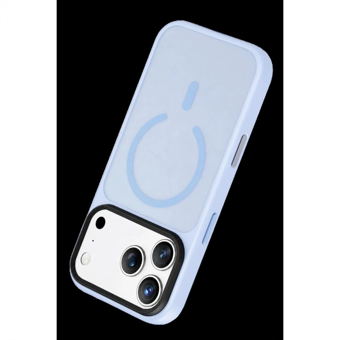 MARSİLYAN™-  Apple İphone 18 Pro Max Megane Magsafe Kapak - Sierra Blue