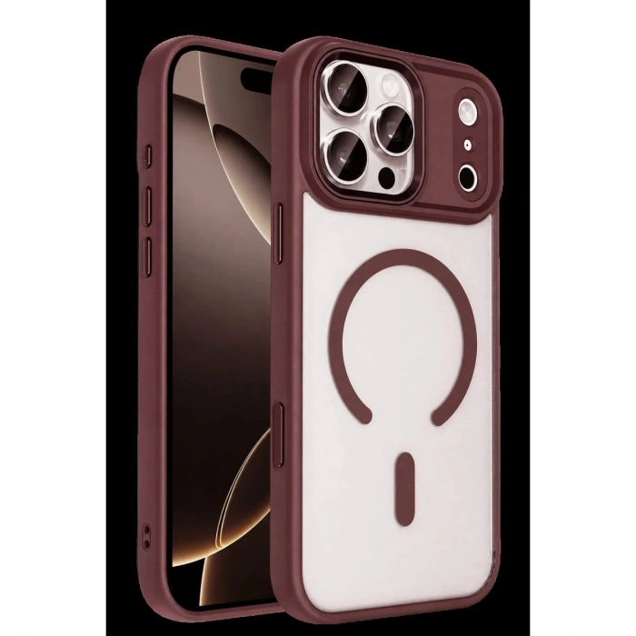 MARSİLYAN™-  Apple İphone 18 Pro Max Terea Magsafe Kapak - Bordo