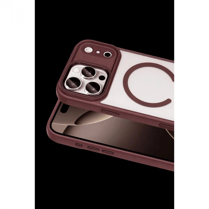 MARSİLYAN™-  Apple İphone 18 Pro Max Terea Magsafe Kapak - Bordo