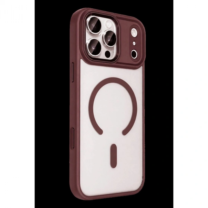 MARSİLYAN™-  Apple İphone 18 Pro Max Terea Magsafe Kapak - Bordo