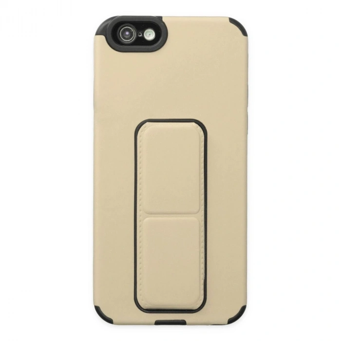 MARSİLYAN™- Apple İphone 6 Kılıf Mega Standlı Silikon - Gold