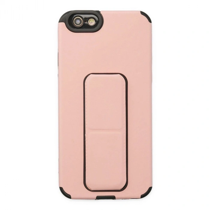 MARSİLYAN™- Apple İphone 6 Kılıf Mega Standlı Silikon - Pudra