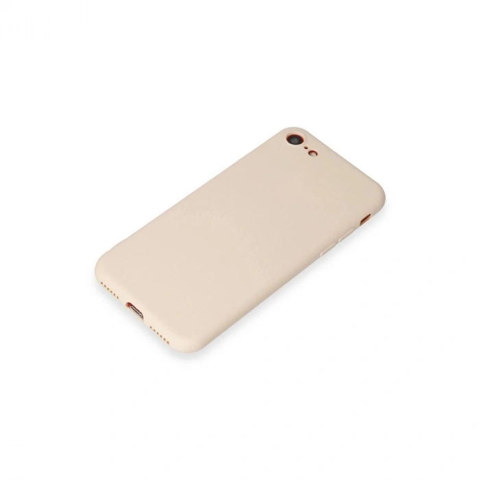 MARSİLYAN™- Apple İphone 7 Kılıf First Silikon - Krem