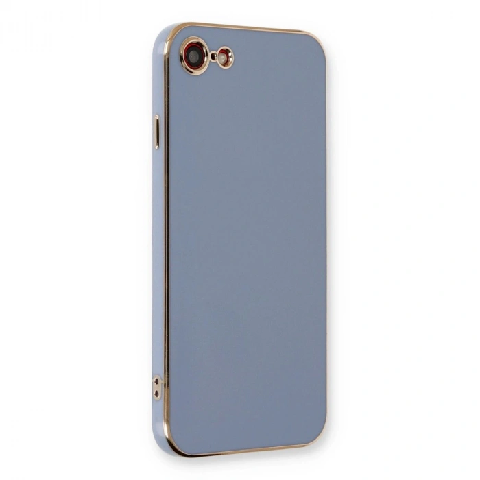 MARSİLYAN™- Apple İphone 7 Kılıf Volet Silikon - Mavi