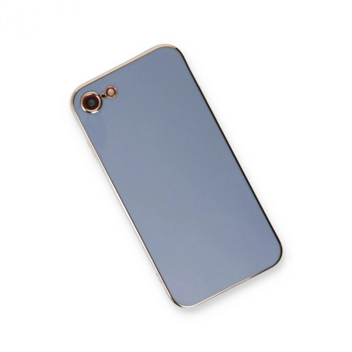 MARSİLYAN™- Apple İphone 7 Kılıf Volet Silikon - Mavi