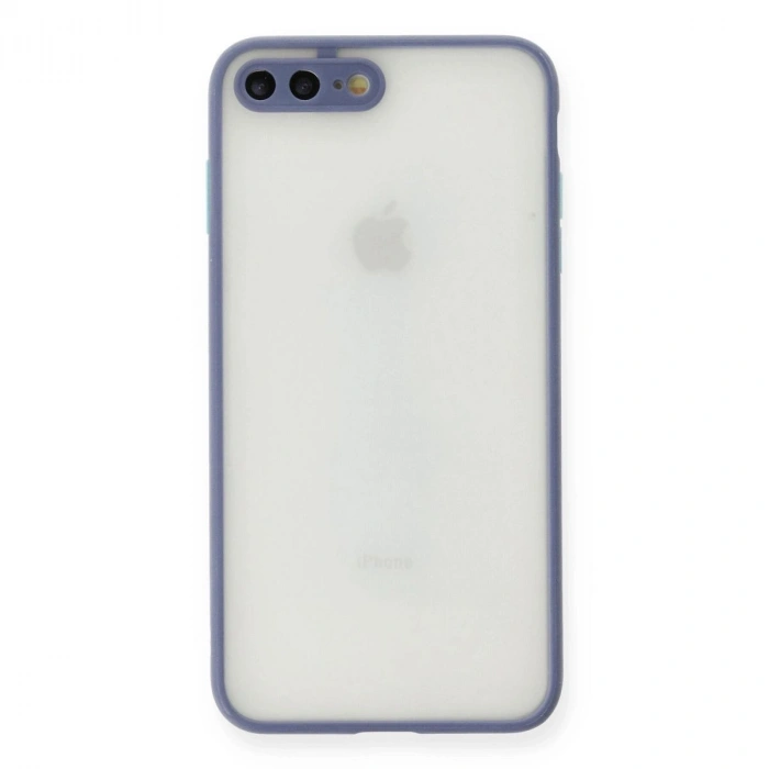 MARSİLYAN™- Apple İphone 7 Plus Kılıf Montreal Silikon Kapak - Gri