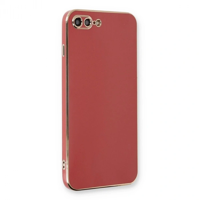 MARSİLYAN™- Apple İphone 7 Plus Kılıf Volet Silikon - Kırmızı