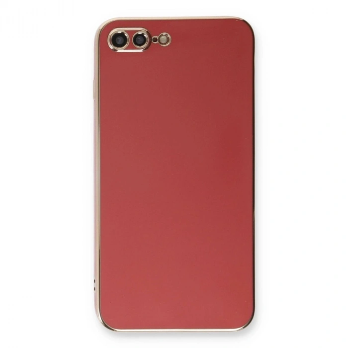 MARSİLYAN™- Apple İphone 7 Plus Kılıf Volet Silikon - Kırmızı