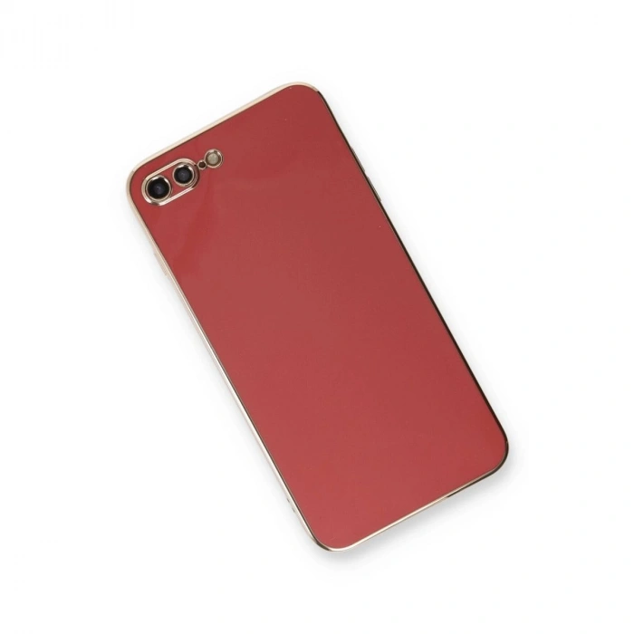 MARSİLYAN™- Apple İphone 7 Plus Kılıf Volet Silikon - Kırmızı