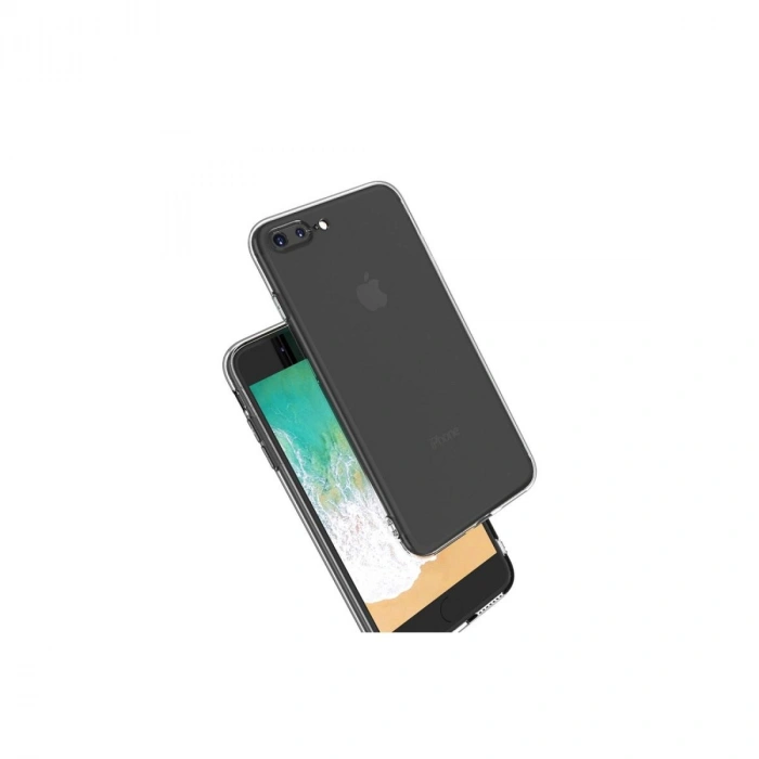 MARSİLYAN™- Apple İphone 8 Plus Kılıf Deluxe 2mm Şeffaf Silikon