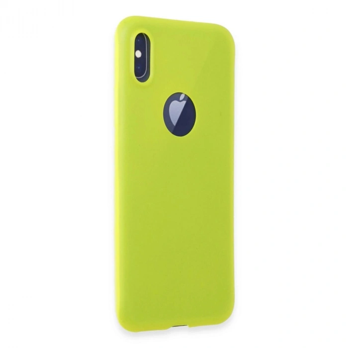 MARSİLYAN™- Apple İphone X Kılıf First Silikon - Parlak Sarı