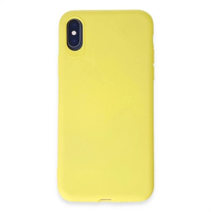 MARSİLYAN™- Apple İphone X Kılıf First Silikon - Sarı