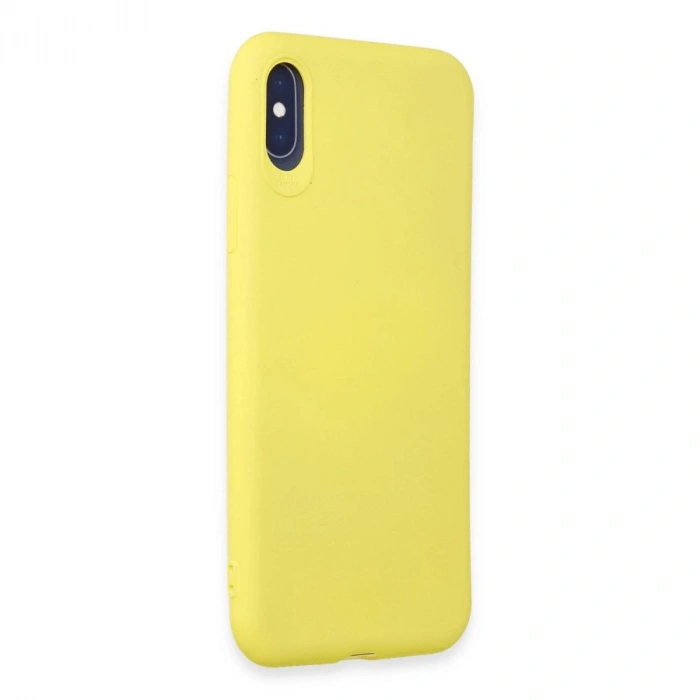 MARSİLYAN™- Apple İphone X Kılıf First Silikon - Sarı