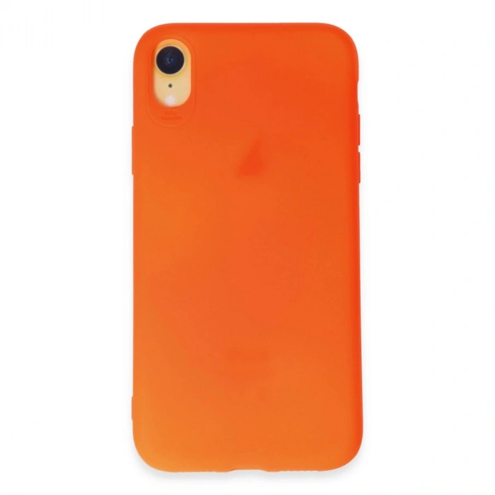 MARSİLYAN™- Apple İphone Xr Kılıf First Silikon - Parlak Turuncu
