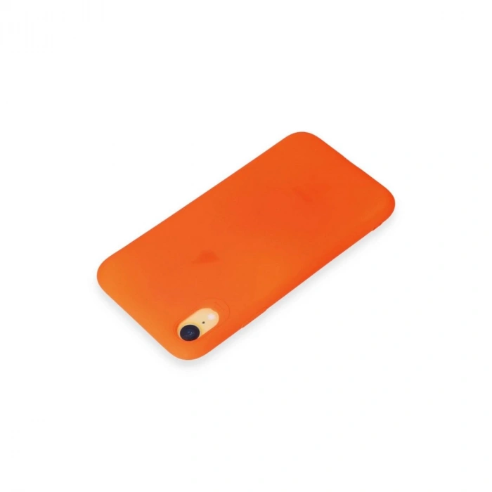 MARSİLYAN™- Apple İphone Xr Kılıf First Silikon - Parlak Turuncu