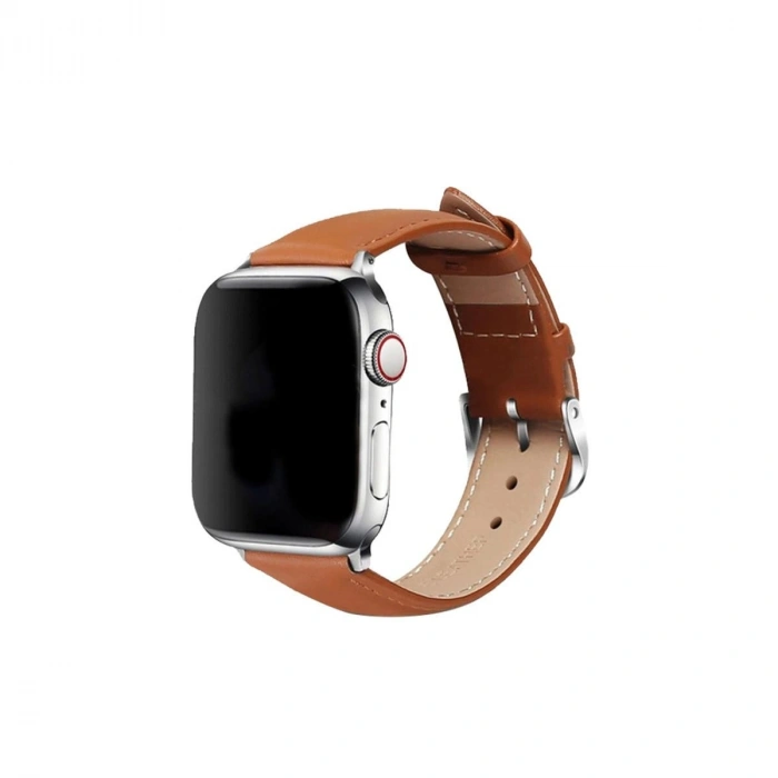 MARSİLYAN™- Apple Watch 42mm Nl26 Deri Kordon - Taba
