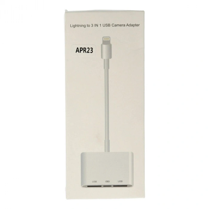 MARSİLYAN™- Apr23 Iphone Otg 3in1 - Beyaz