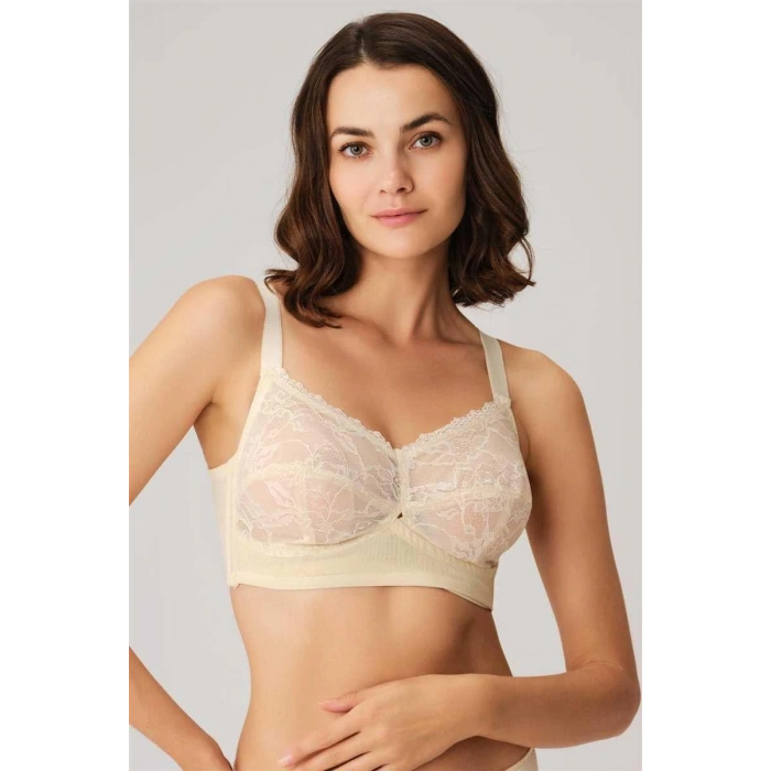 MARSiLYAN-  Balenli Desteksiz Dolgusuz Toparlayıcı Dantelli Küçültücü Sütyen