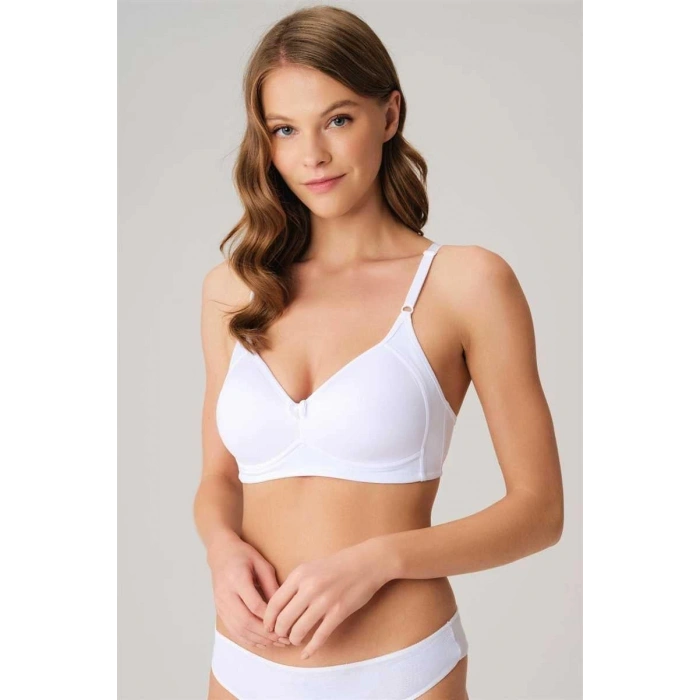 MARSiLYAN-  Balensiz Desteksiz Dolgusuz Toparlayıcı Yumuşak Süngerli Günlük Klasik Küçültücü Sütyen