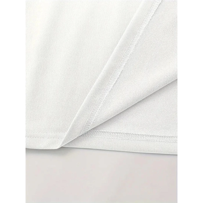 MARSiLYAN- Baskılı Oversize Bisiklet Yaka T-shirt - Beyaz