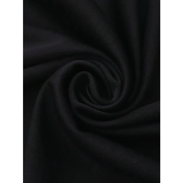 MARSiLYAN- Baskılı Oversize Bisiklet Yaka T-shirt - Siyah