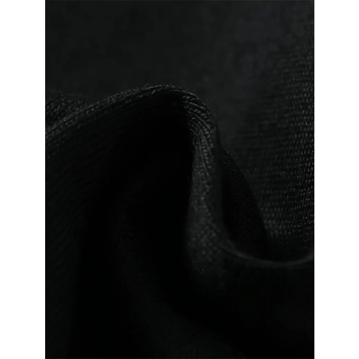 MARSiLYAN- Baskılı Oversize Bisiklet Yaka T-shirt - Siyah