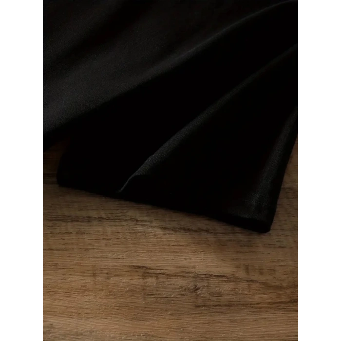 MARSiLYAN- Baskılı Oversize Bisiklet Yaka Tshirt