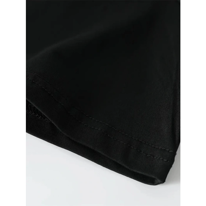 MARSiLYAN- Baskılı Oversize Bisiklet Yaka Tshirt