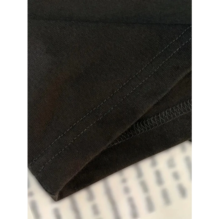 MARSiLYAN- Baskılı Oversize Bisiklet Yaka Tshirt