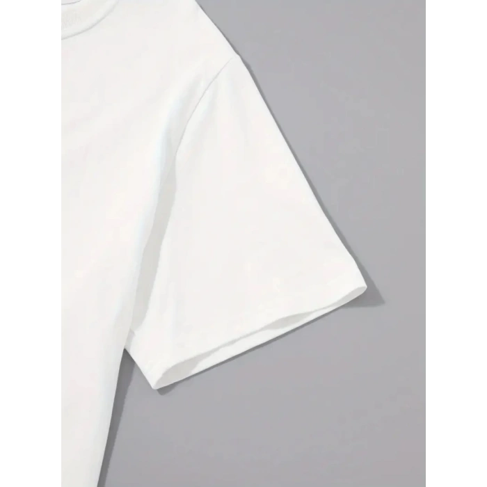 MARSiLYAN- Baskılı Oversize Bisiklet Yaka Tshirt