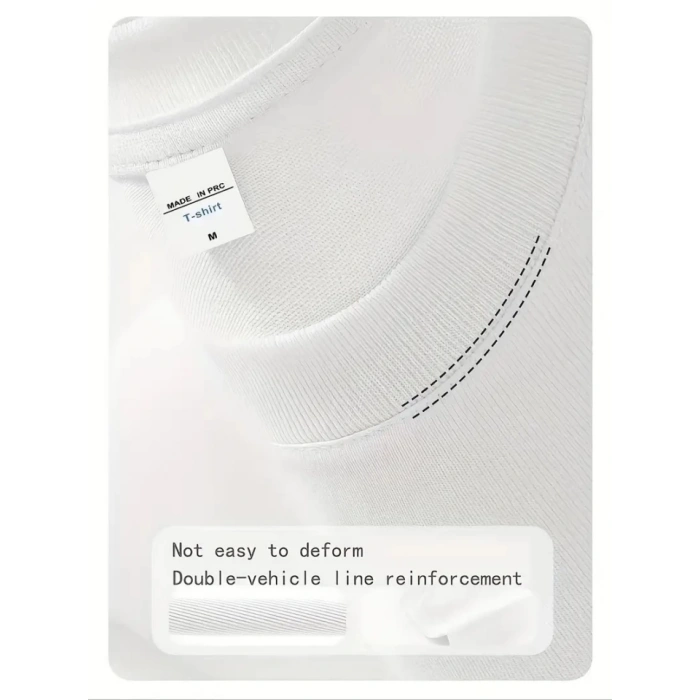 MARSiLYAN- Baskılı Oversize Bisiklet Yaka Tshirt