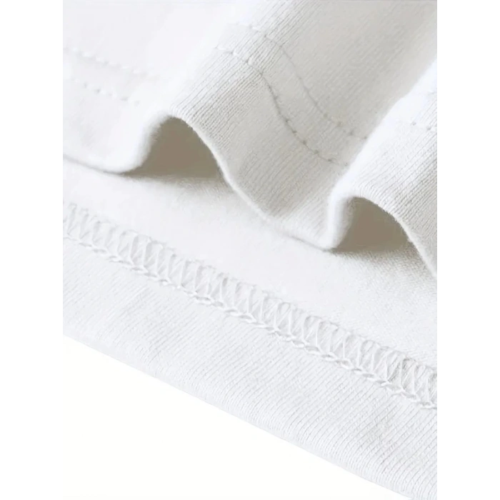 MARSiLYAN- Baskılı Oversize Bisiklet Yaka Tshirt