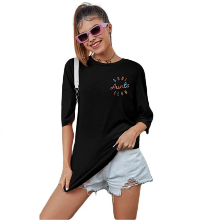 MARSiLYAN- Baskılı T-shirt - Siyah